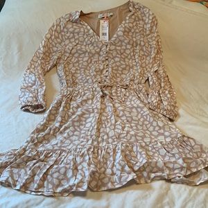 VINEYARD VINES SUMMER DRESS WITH BUTTONS UP FRONT AND CINCH WAIST WITH TIE BELT